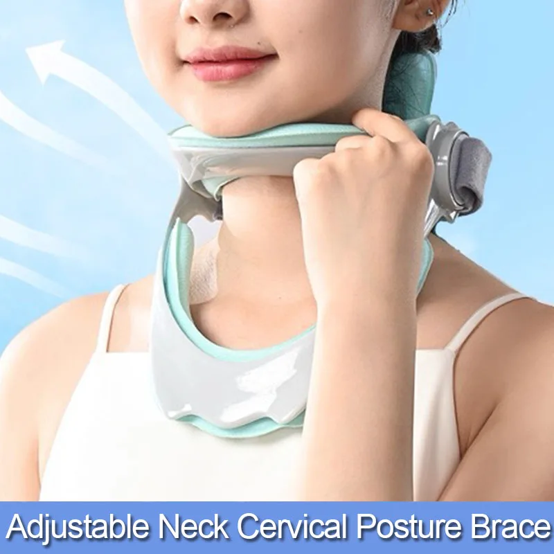 

Health Posture Correction Neck Brace Adjustable Soft Cervical Neck Traction Device Breathable Neck Stretcher