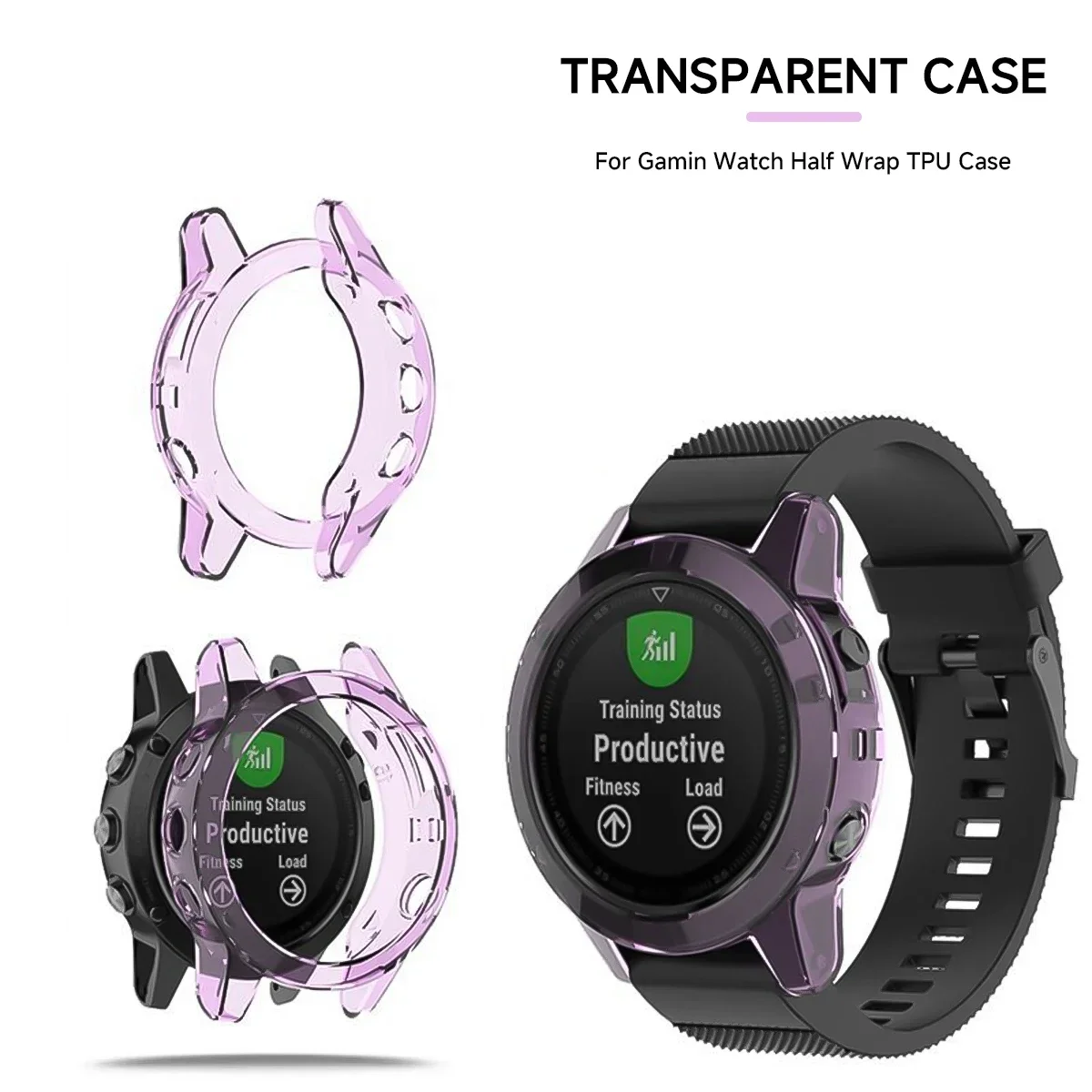 Soft TPU Protector Case for Garmin Fenix 7 7S 7X Pro 6 6S 6X Pro 5 5S 5X Plus Transparent Protective Case for Garmin watch Slim