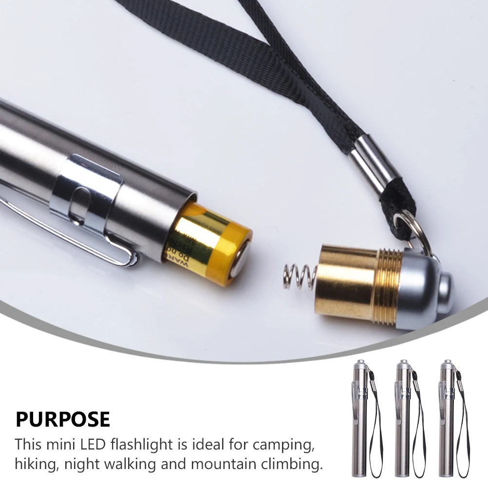 

3Pcs Portable Stainless Steel Moon Lamp Flashlight Lightweight Waterproof Camping Torch