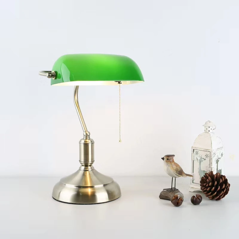 

Style Banker Lamp with Plug Simple Vintage Desk Lamp Office Light Hot Sale Home Decoration Lighting