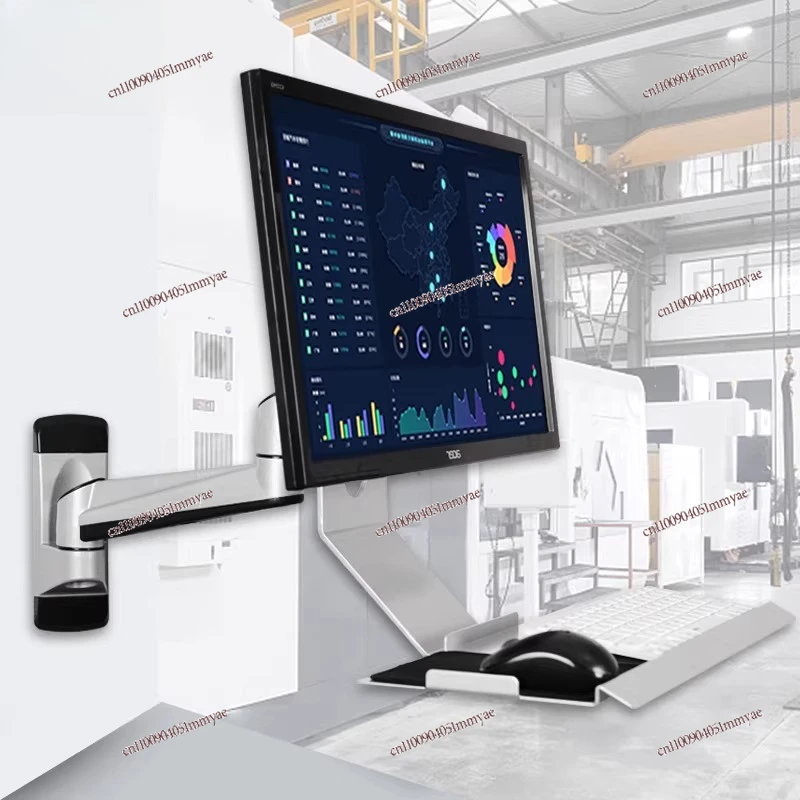 Monitor Bracket Industrial Equipment Machine Tool Wall Hanging Universal LCD Screen Hanger Keyboard Bracket Foldable