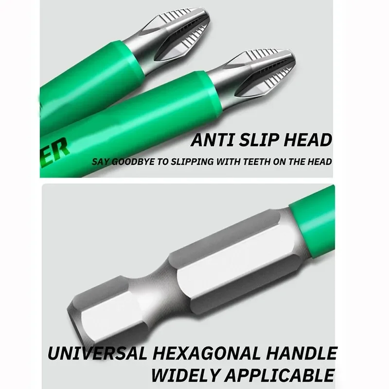 4PCS High-Performance Electric Screwdriver Bit Set - Precision Magnetic Hex Bits (50mm/65mm/70mm/90mm)