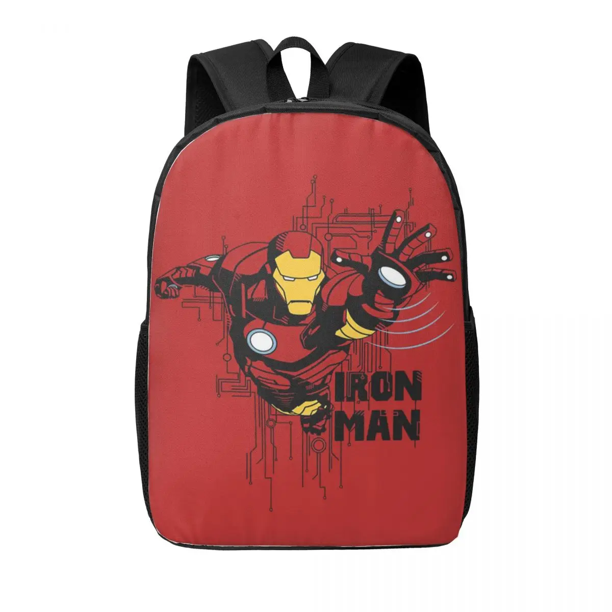 Custom Iron Man Movie Retro Poster Backpack for Women Men School College Student Bookbag Fits 15 Inch Laptop Bags