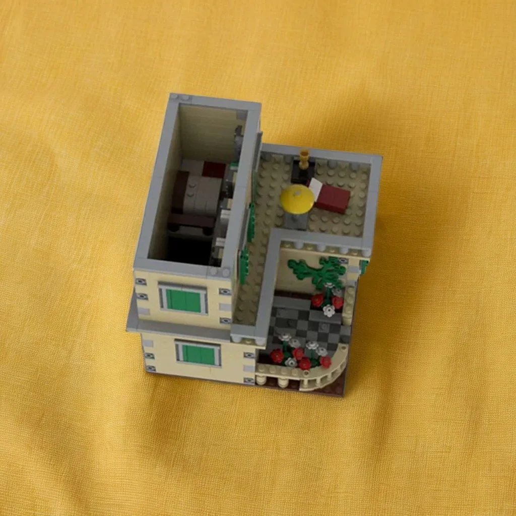 741 Uds. MOC arquitectura clásica Villa italiana elegante modelo DIY bloques de construcción juguetes de cumpleaños regalo