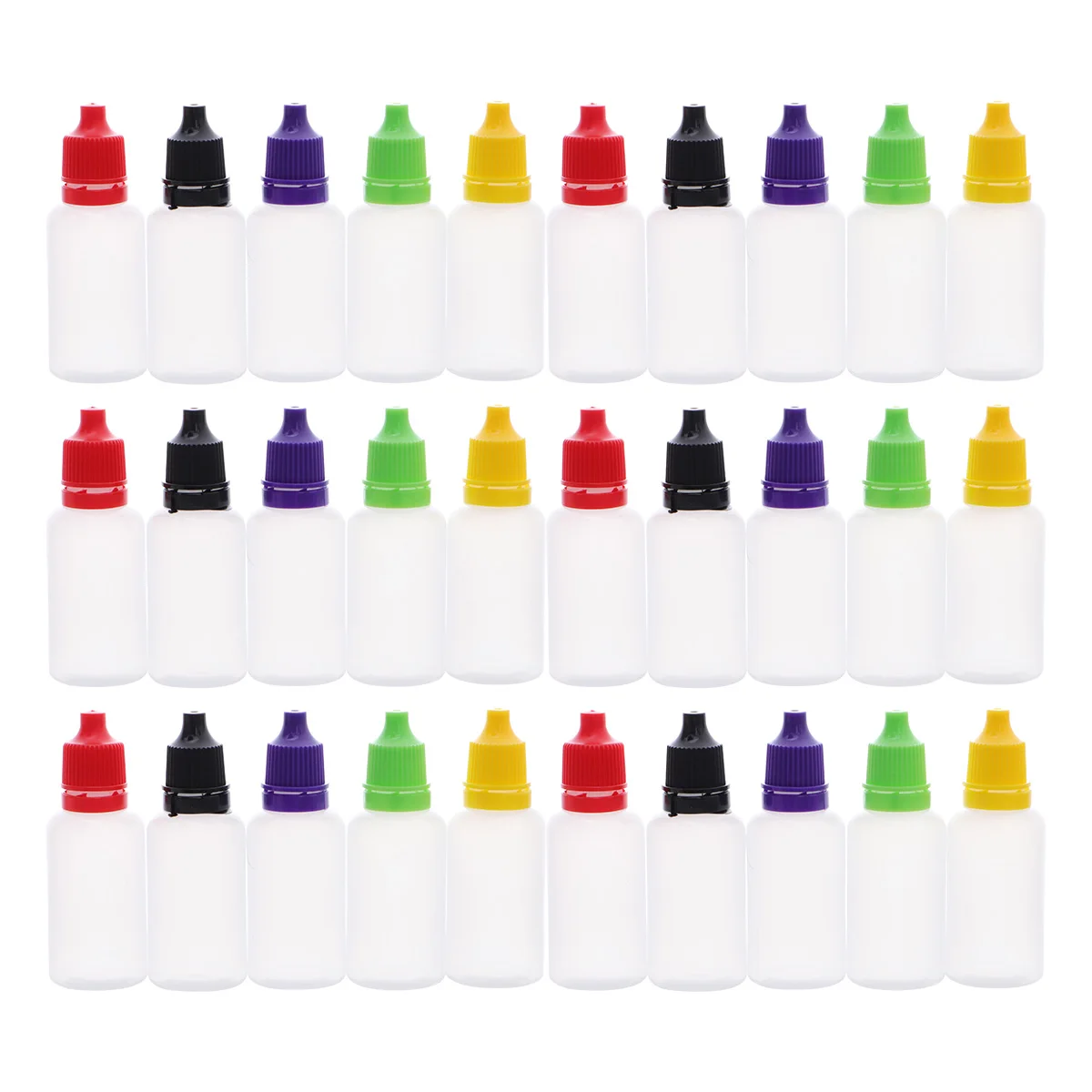 

30pcs 20Ml Empty Eyedrops Bottle Squeezable Dropper Bottles Plastic Liquid Dispenser Refillable Containers Leakproof Small