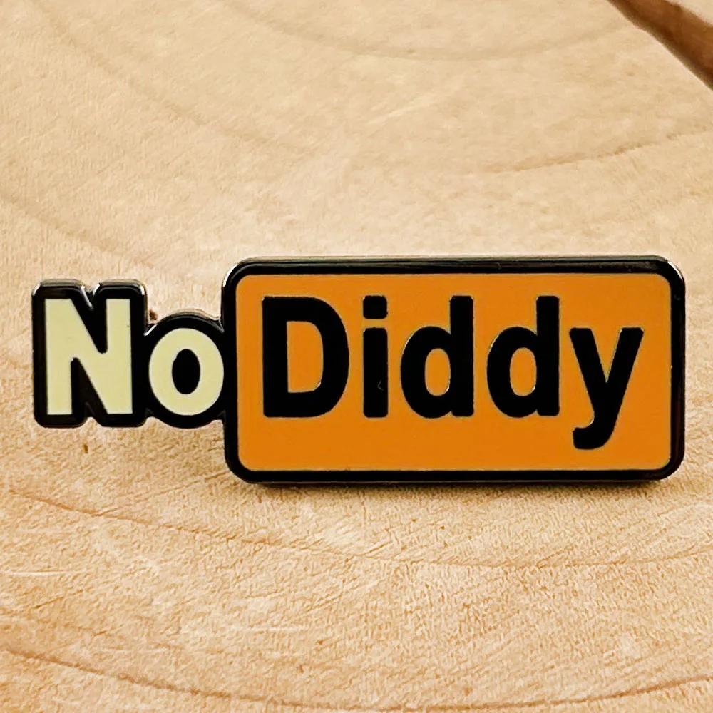 No Diddy Enamel Pin Rap Hip Hop R&B Singer Badge Rapper Brooch Fans Gift Novelty Fun Backpack Decorative