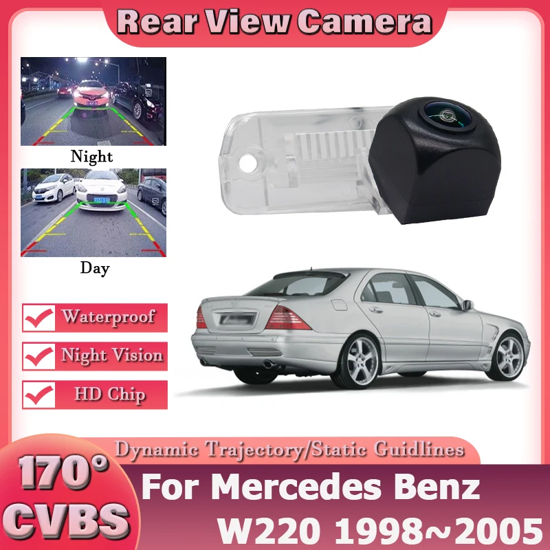 170 °   HD резервная камера заднего вида для Mercedes Benz W220 1998 1999 2000 2001 2002 2003 2004 2005 камера ночного видения номерного знака