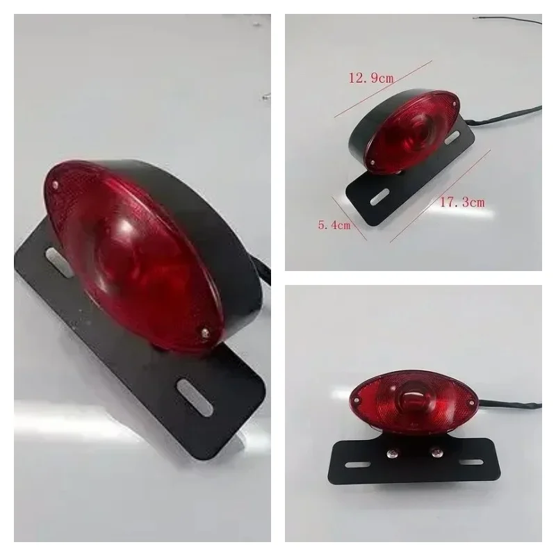 

Черный ретро-овальный стоп-сигнал для Harley Honda Kawasaki Suzuki Yamaha Quad