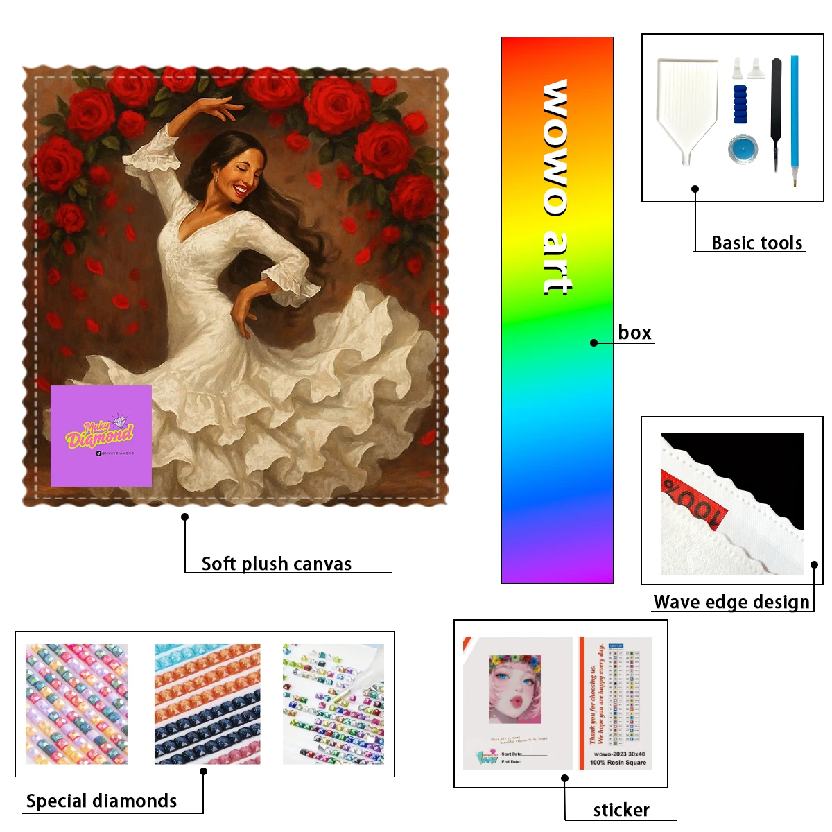 

【MUKY_ Diamond Art】Wedding girl Crystal AB Rhinestone FD Rhinestone Perfect Resin Diamond