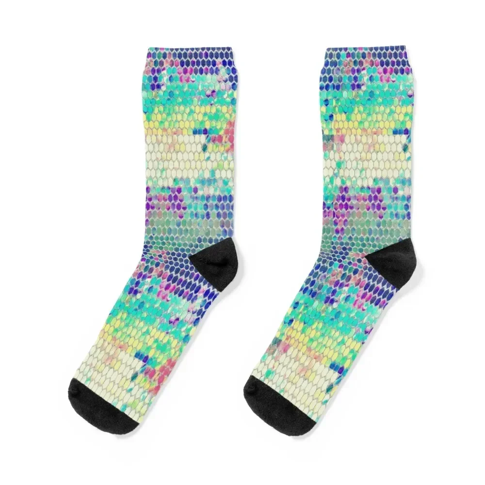 

Glittery Sequin Print Socks cycling sport Running Hiking boots Socks Male Women's
