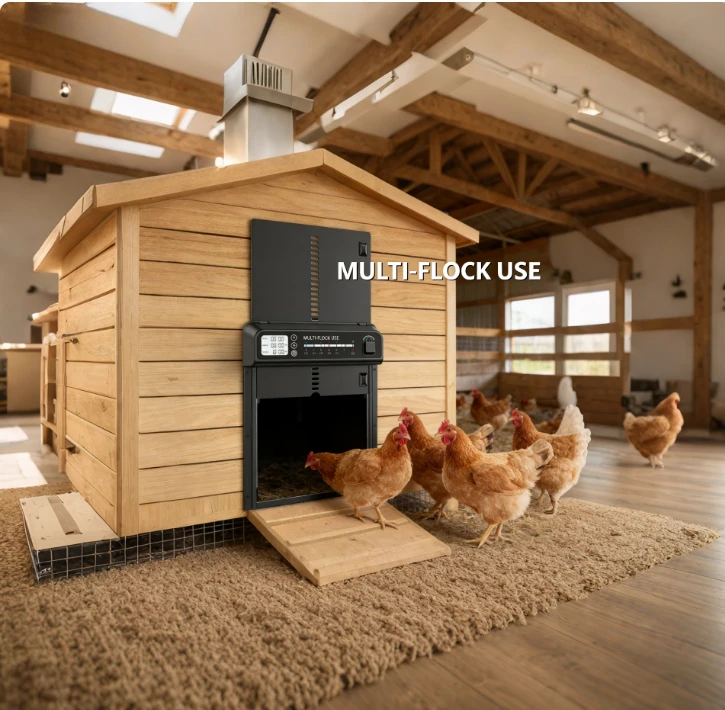 

Automatic Chicken Coop Door Induction Electric Metal Intelligent Timing Automatic Opening&Closing Coop Door Farm Management Tool