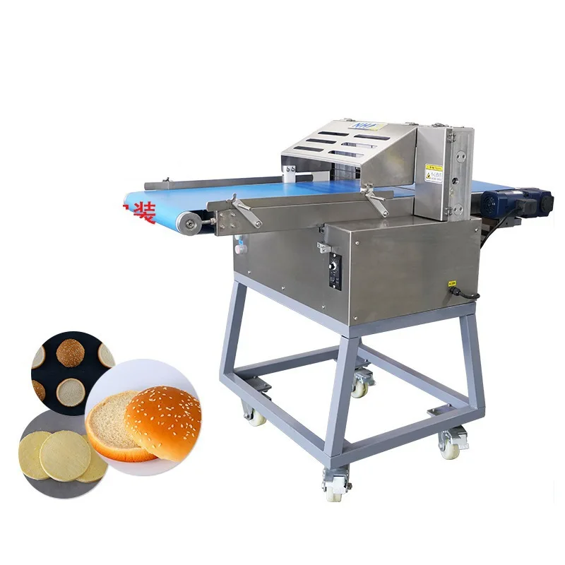 Commercial Hamburger Embryo Bread Embryo Horizontal Cutting Machine Biscuit Slicer Half Cutting Machine Baking Equipment