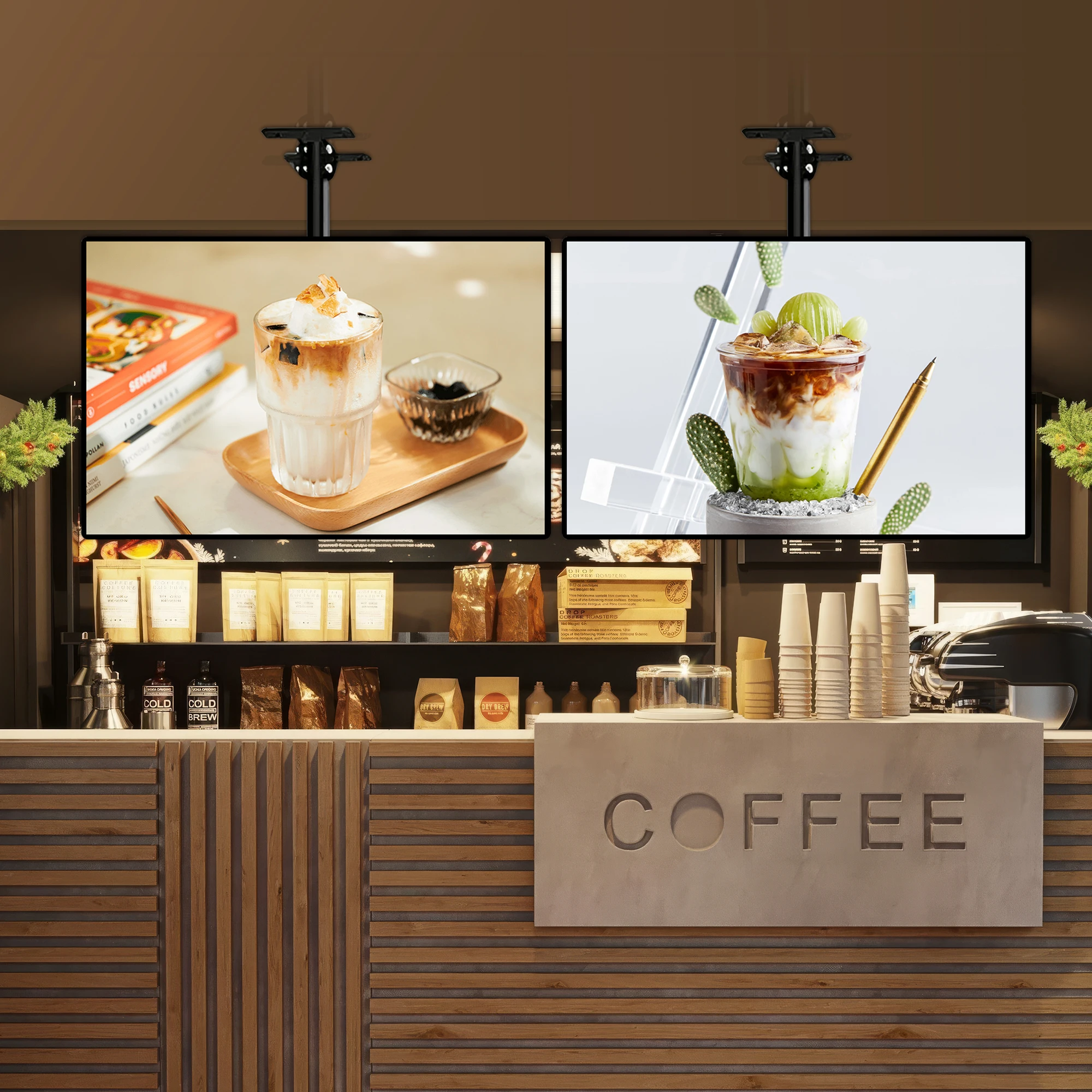 Slim Snap Frame LED Light Box Illuminated Poster Display LED Backlit Menu Board For Restaurant Cafe Shops Wall Mounted Billboard