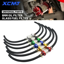 8mm Gas Fuel Gaso line Oil Filter Fuel Hose Fuel Filter For ATV Kawasaki KTM Yamaha Honda CRF 250R 450R 250X 450X 250RX 450RX