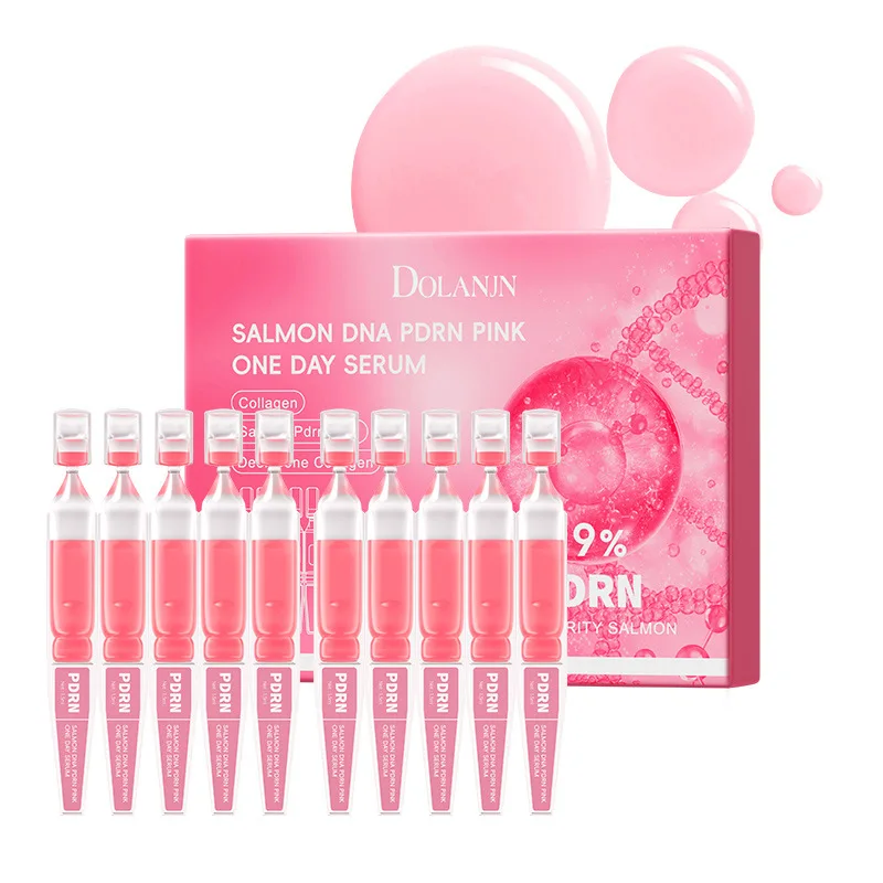 

10 шт./упаковка: Сыворотка для лица с ДНК, PDRN и коллагеном – увлажняющая, питательная, укрепляющая, осветляющая, для тусклой кожи, уход за кожей, эссенция для лица