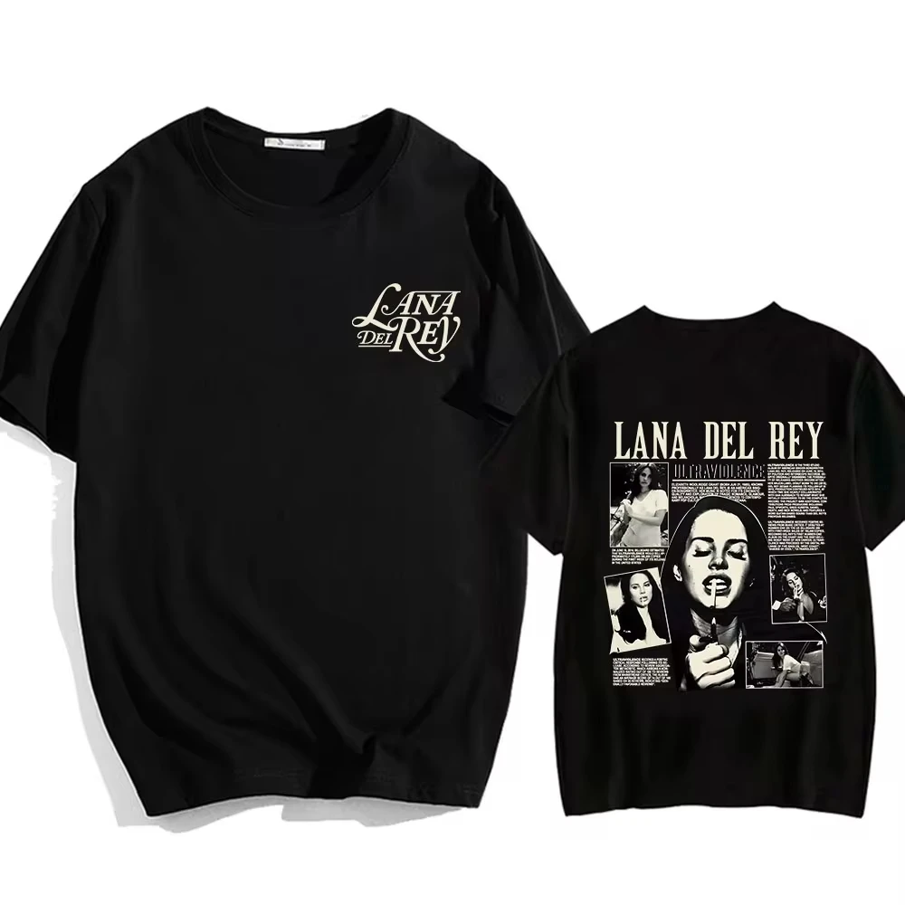

Lana Del Rey Singer Printing T-shirt Short Sleeve Cotton Soft Tee-shirt Spring Summer Casual Men/Women Tshirts Camisas O-neck