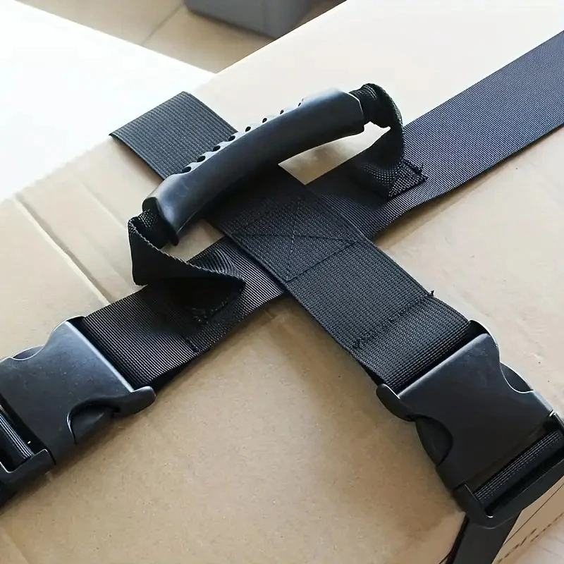 Hebegurt für schwere Gegenstände, Tragegurt, Möbeltransportgurt, Gepäckpackgurte, Transportgurte, erleichtert das Transportieren von Kisten und Gepäck. – Detail 13