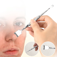 Double Head Stainless Steel Blackhead Shovel Pore Cleanser Acnes Removal Needle Professional Face Skin Care Clean Tool