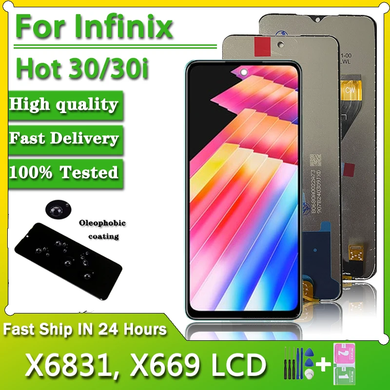 New LCD For Infinix Hot 30i Hot30i NFC X669 X669C X669D LCD Display Touch Screen Digitizer For infinix Hot 30 hot30 X6831 LCD