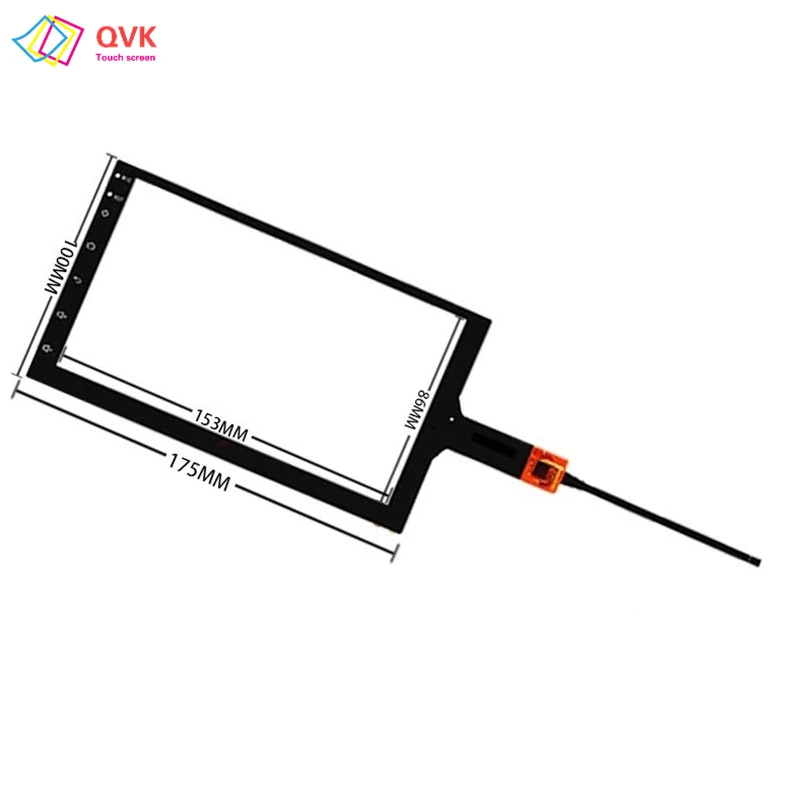 QVK GT-911 GT911 GT915L 174*100 175*100 mm Black 7 Inch ZB90PS0011  radio capacitor touch screen panel 6PIN GT915L