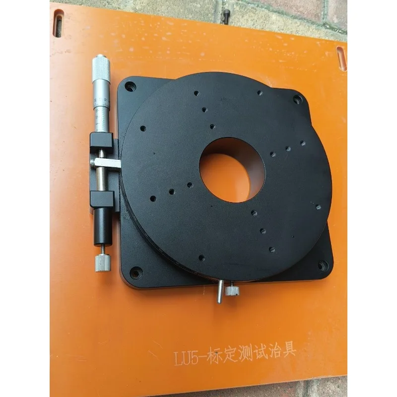 160mm Manual Rotary Stage 360° Adjustable with Micrometer Nearly New for Industrial Inspection Optical Lab Equipment