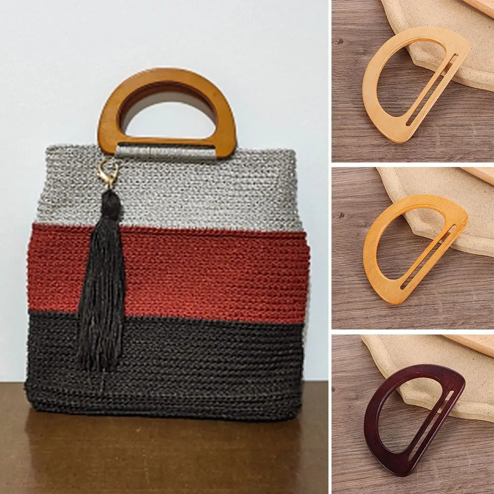 Diameter 15cm Wooden Bag Handle Replacement DIY Handbag Tote Handles O Bag Handles Purse bags Classic Straps Bag Accessories