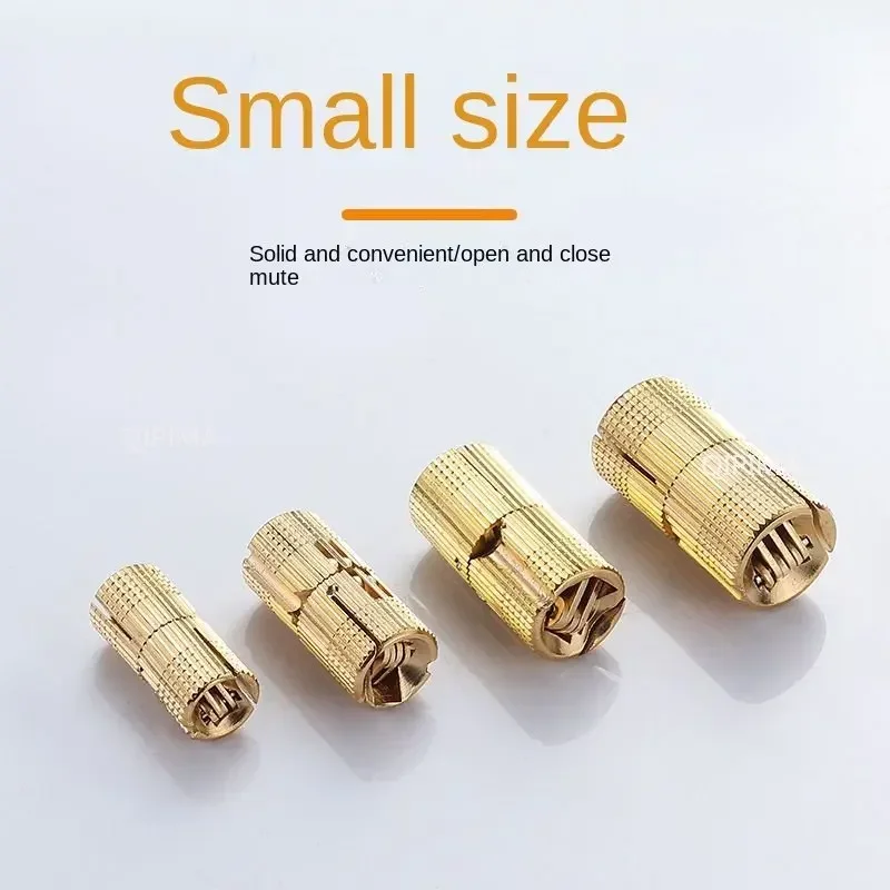 1pcs Brass Barrel Hinges Cylindrical Hidden Cabinet Concealed Invisible Brass Hinges Mount 8mm 10mm 12mm 14mm 16mm 18mm