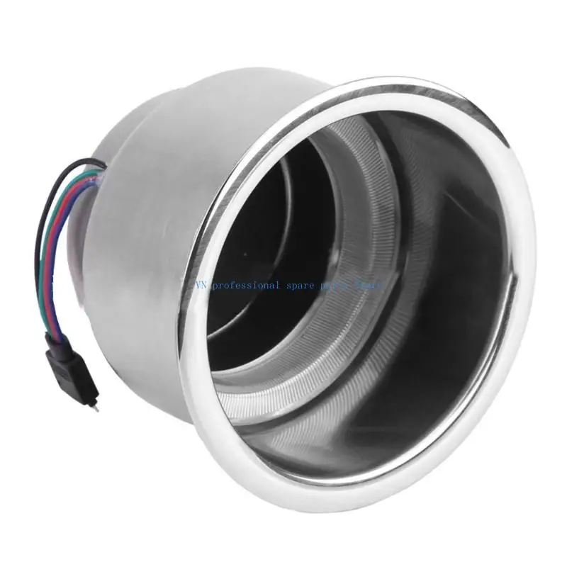 

41XA Marine Boats Stainless Steel 14LED Can Drink Holders Marine Boats Campers RGB Light Cup Holders with Remote Control