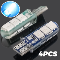 W5W T10 Car LED Bulb High Temperature Resistant Silicone Width Indicator Light Trunk Light 5050 6SMD LED License Plate Lights