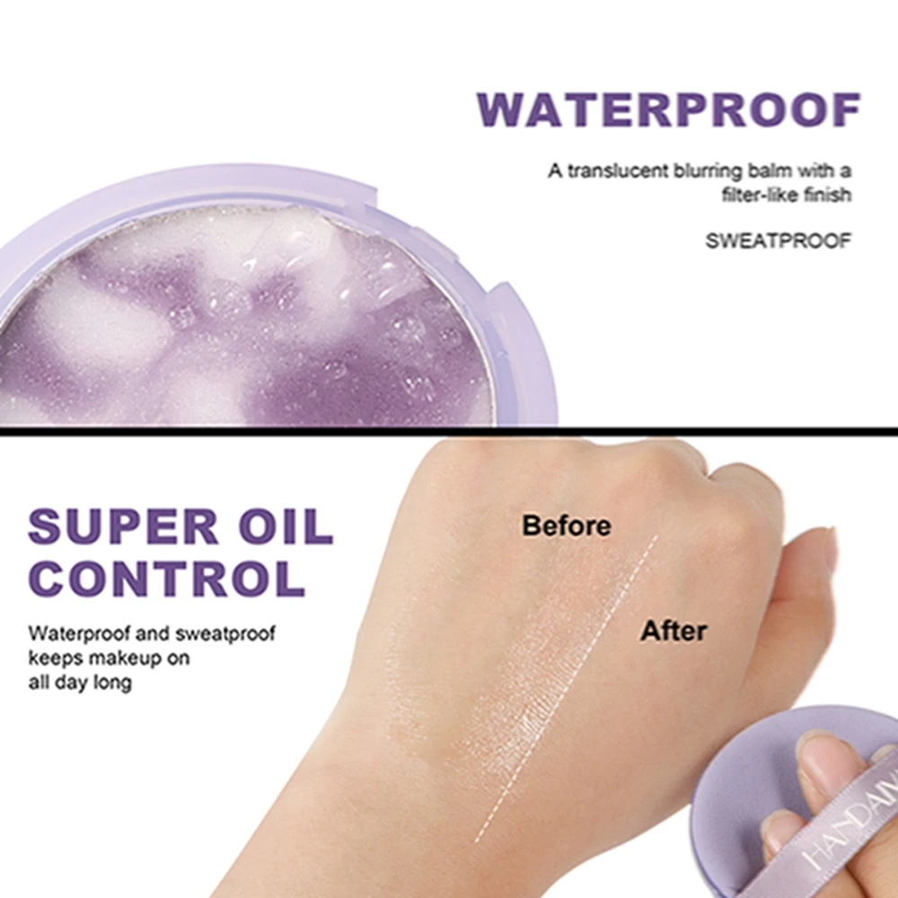 Nebbia leggera Resistente all'acqua Controllo dell'olio Schiarente Carnagione Correttore opaco Polvere fissante con soffio di polvere Polvere pressata