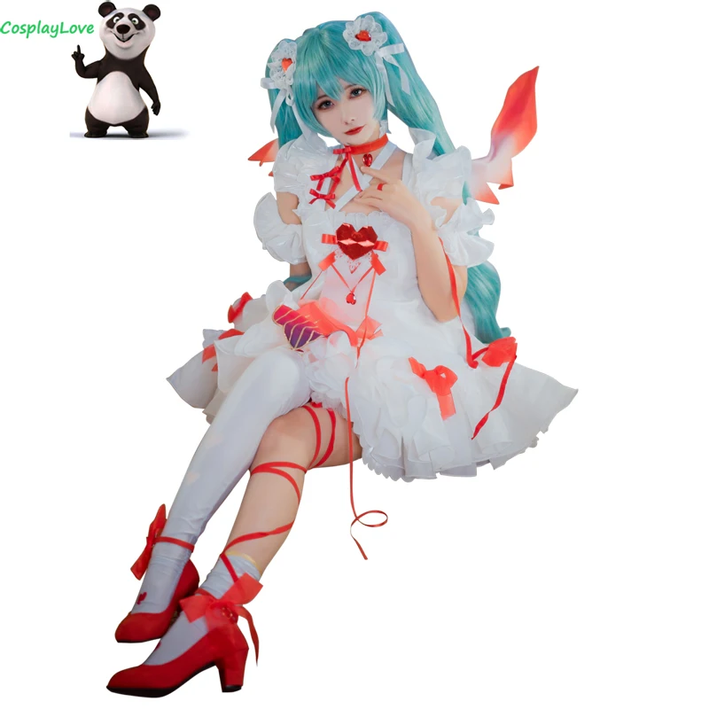 

CosplayLove Newest Miku Cosplay Costume Newest Cute Pink Dress For Girl Halloween Christmas Gift