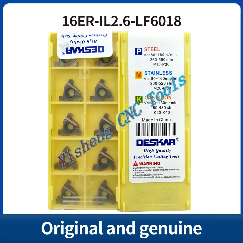 

DESKAR 16ER/IL2.6 16ER/IL2.7 16ER/IL2.8 16ER/IL2.85 16ER/IL2.9 16ER/IL3.0 LF6018 LDA LF6118 TF618 CNC cutting tool