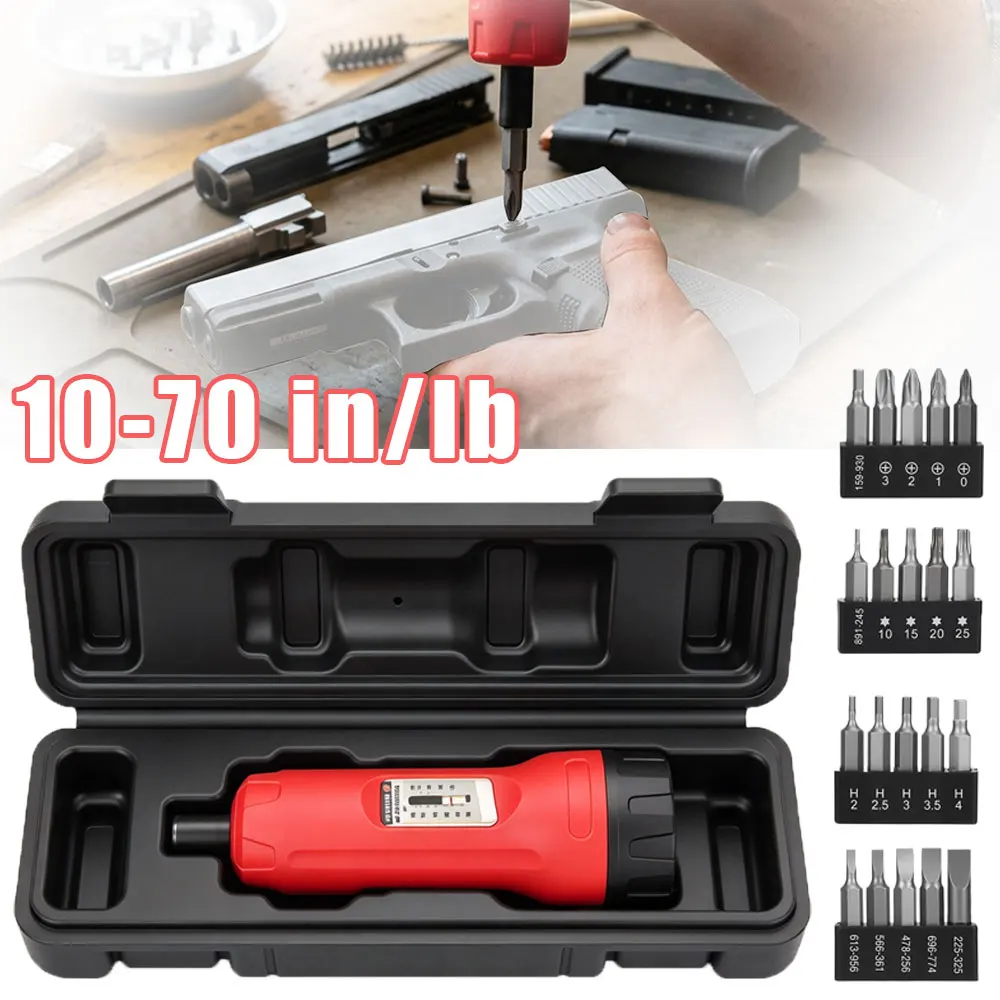 Torque Screwdriver Adjustable 10-70 in/lb Torque Range Hunting Tool High Precision Preset Torque Screwdriver Gun Screw Mounting