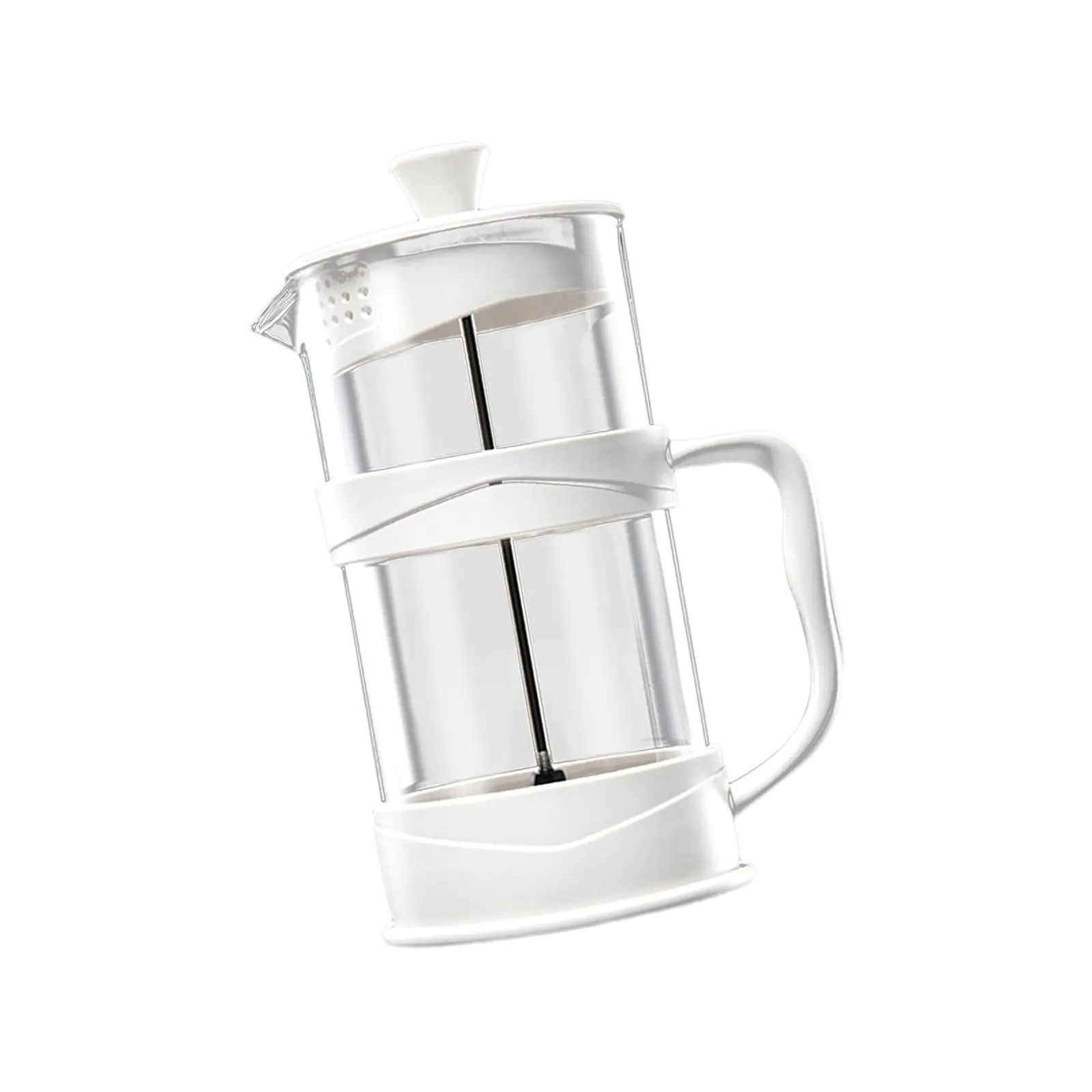 Stainless Steel Coffee Plunger Pot Heat Resistant Glass Teapot Kettle with Fine Mesh Filter for Espresso Tea Brewing at Home