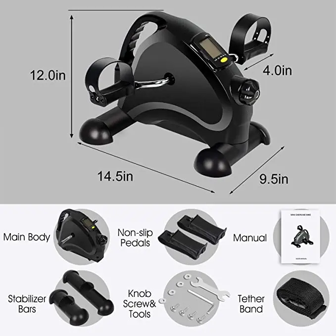 Under Desk Mini Elliptical Bike Portable Home & Office Exercise Equipment 2026 view 3