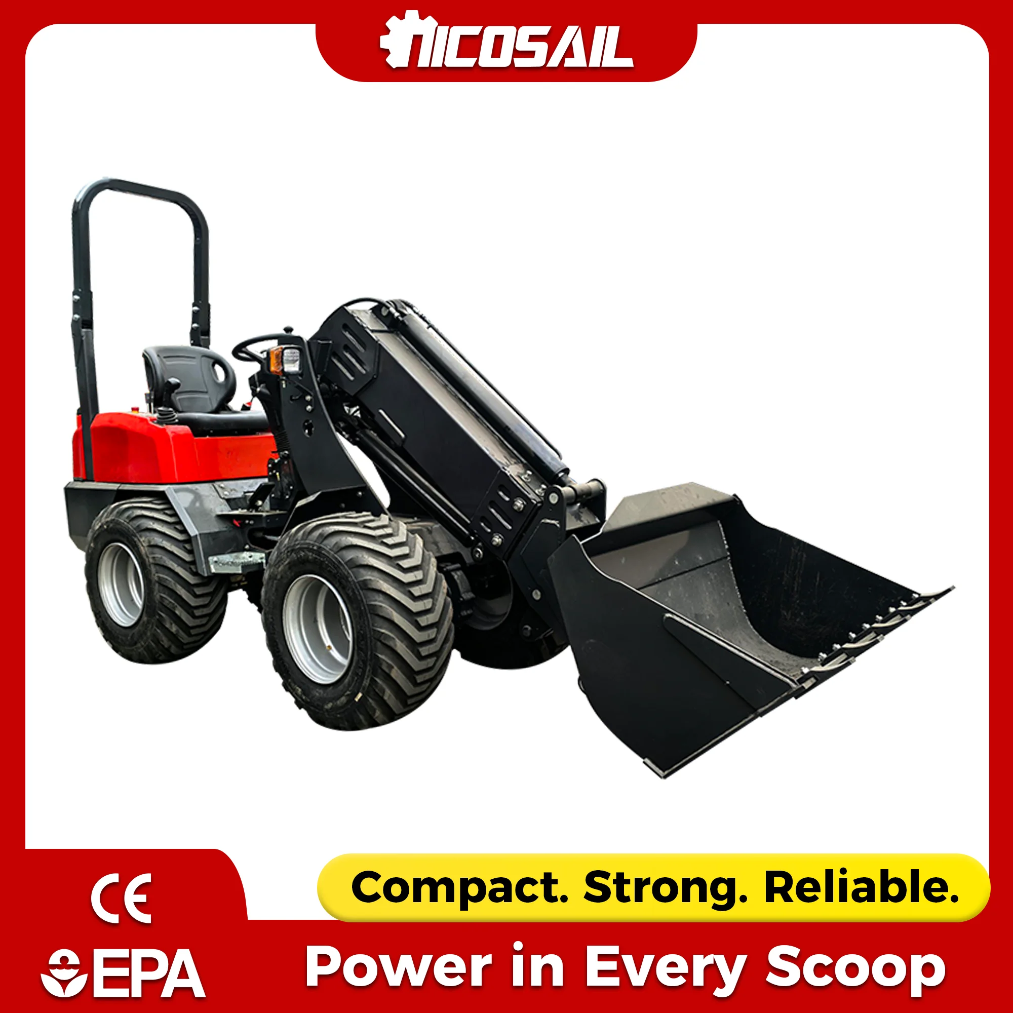 

CE Certified Telescopic Loader 1-4 Ton Euro 5 Multifunctional Mini Telehandler Wholesale