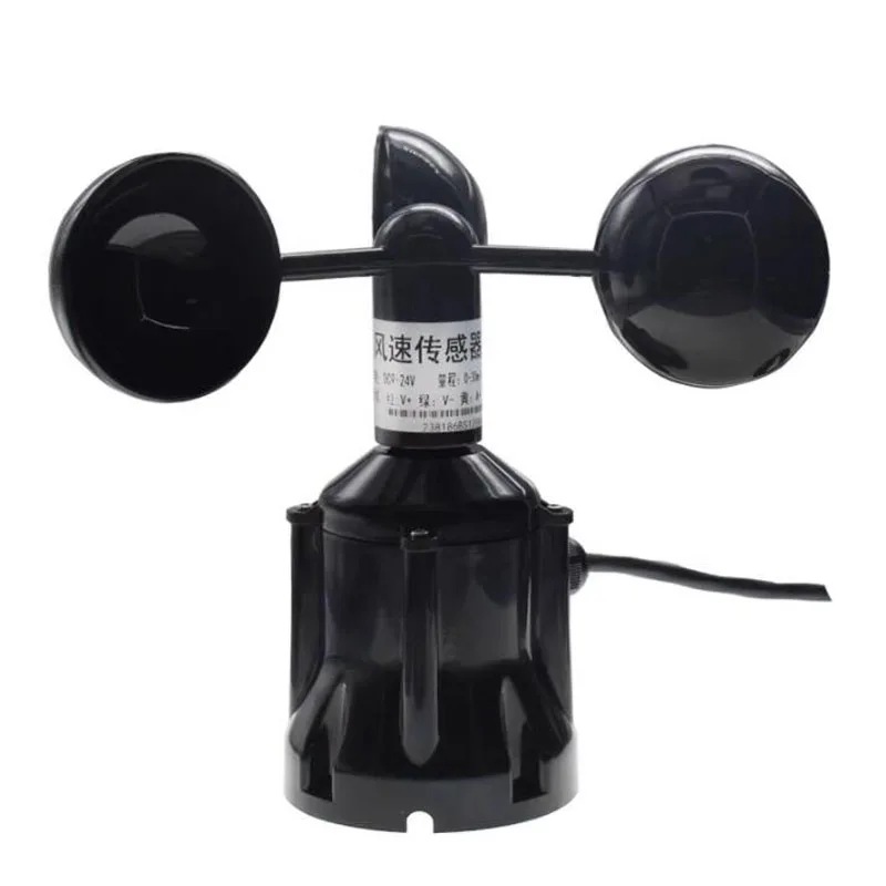 RS485 wind speed sensor transmitter 0-30m/s polycarbonate three-cup anemometer