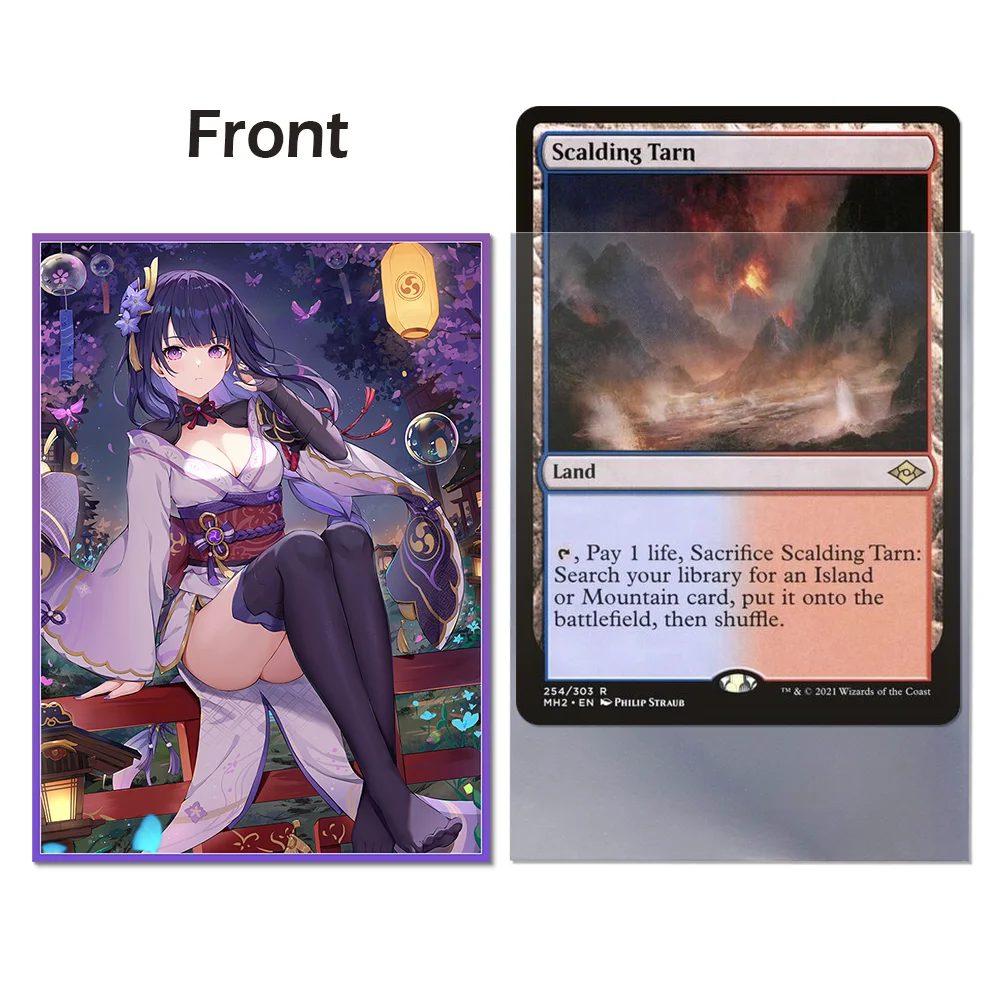 60pcs 67x92mm Holographic Anime Card Sleeves All kinds of Anime Styles Top-quality for MTG/PKM/TGC Game Cards Trading Protective