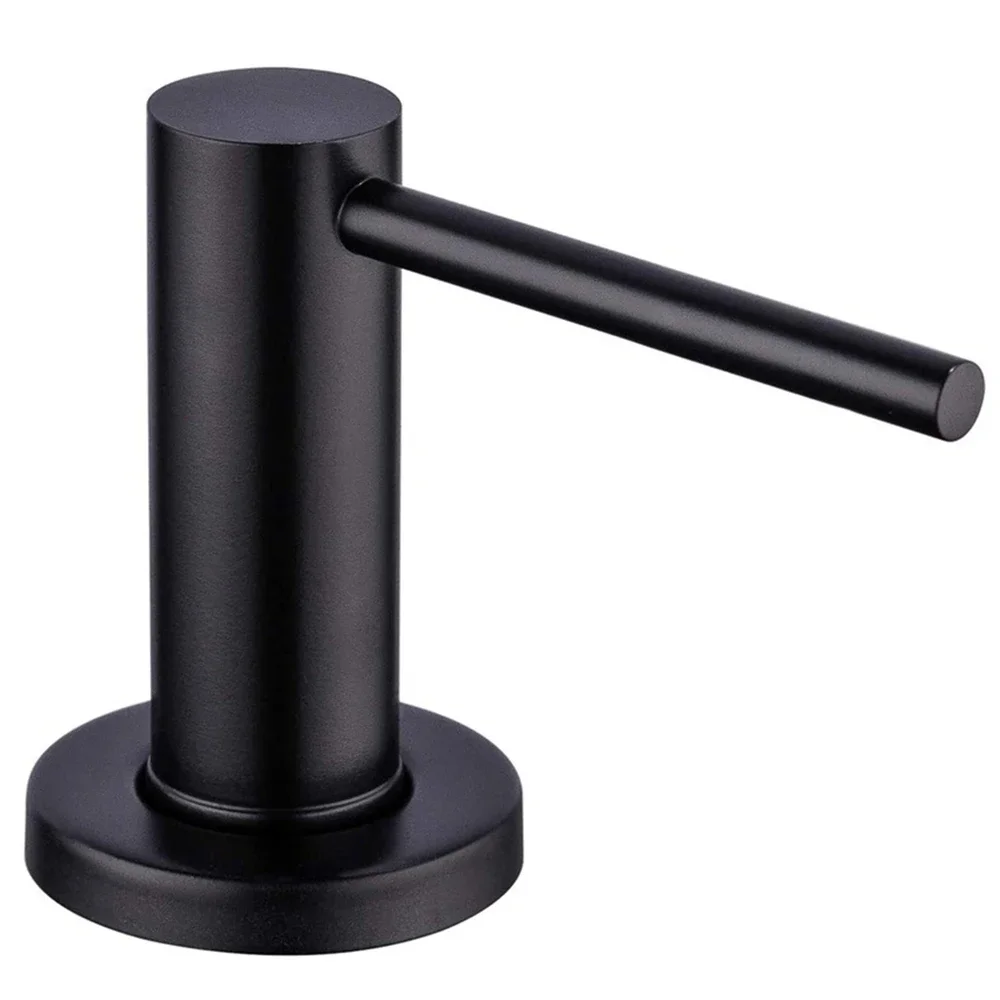 

Sink Detergent Dispenser Stainless Steel Kitchen Bathroom Soap Dispenser Built-in Design Black Brushed Liquid Lotion Dispensers