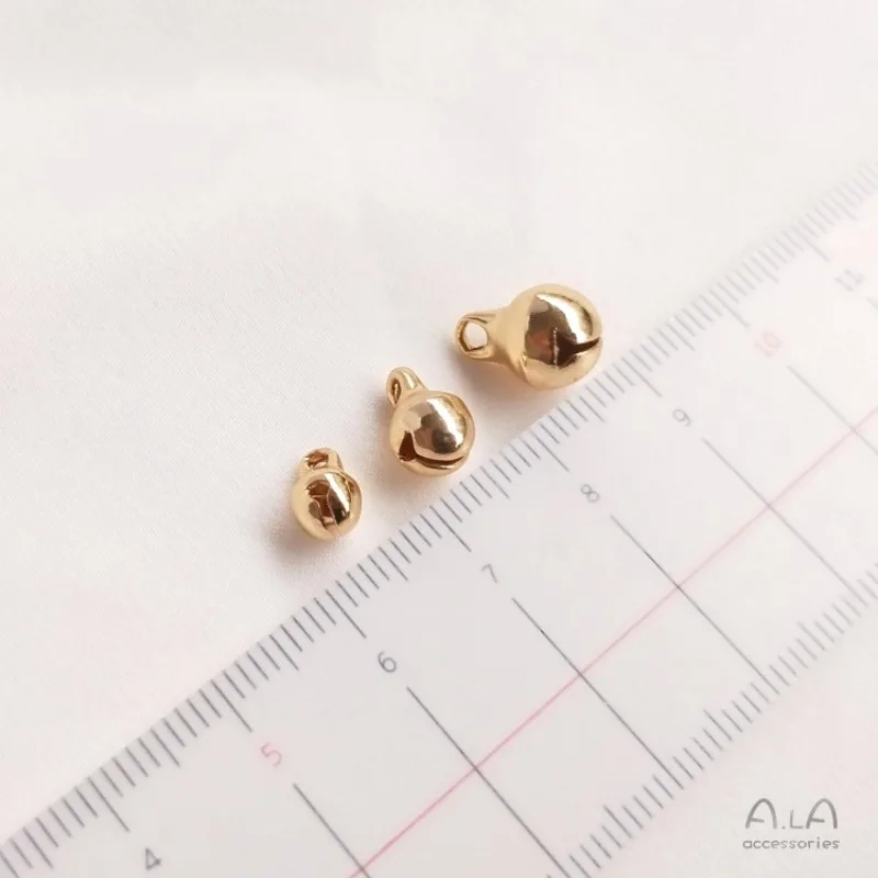 14K Gold Accessories Color-preserving Bells Pendants DIY Handmade Strings Bracelets Pendants Jewelry Pendants Material