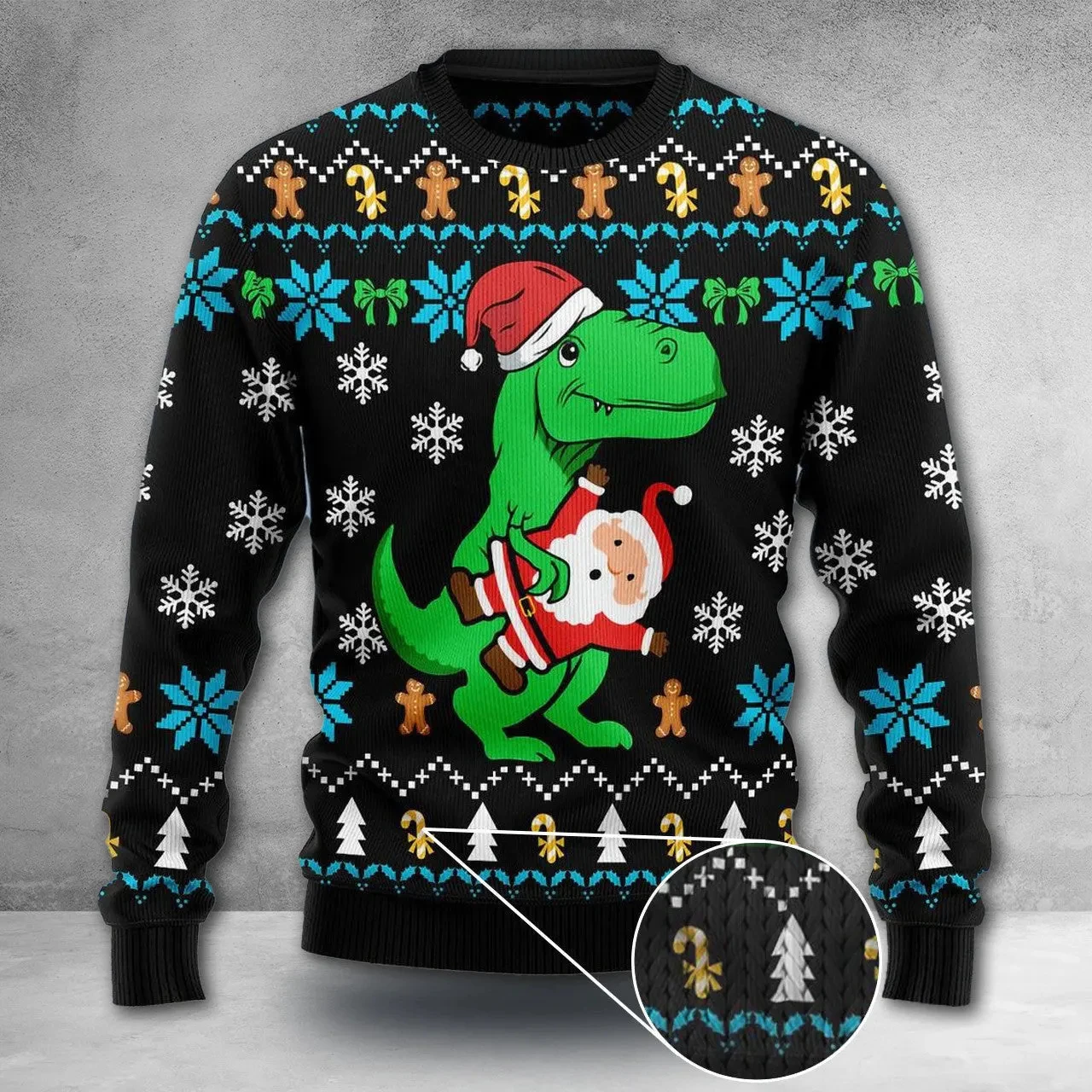 Christmas Jesus Cartoon Dinosaur Clothes Casual Winter Ugly Sweater 3D Printed Harajuku Pullover Funny Long Sleeves Tops Jumpers