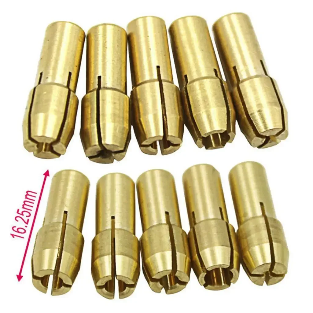 

10Pcs Brass Collet Mini Drill Chucks For Electric Motor Shaft Drill Bit Tool Chuck Adapter Electric Grinder 0.5-3.2mm 4.8mm