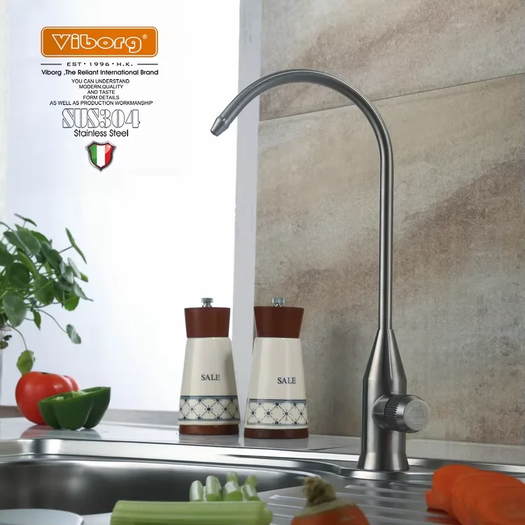 Viborg Solid 304 Stainless Steel Kitchen Filtered Drinking Water Filter Faucet Purifier Filtration Reverse Osmosis Systems Tap