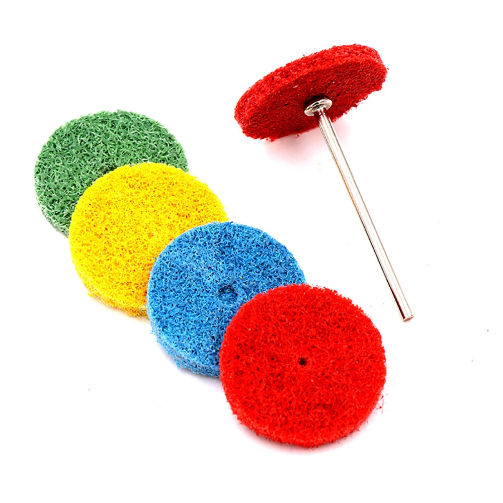 

10pcs Abrasive Polishing Disc Set 2.35/3mm Shank Nylon Fibre Abrasive 320# for Sanding Rust Removal Deburring Metal Wood Stone