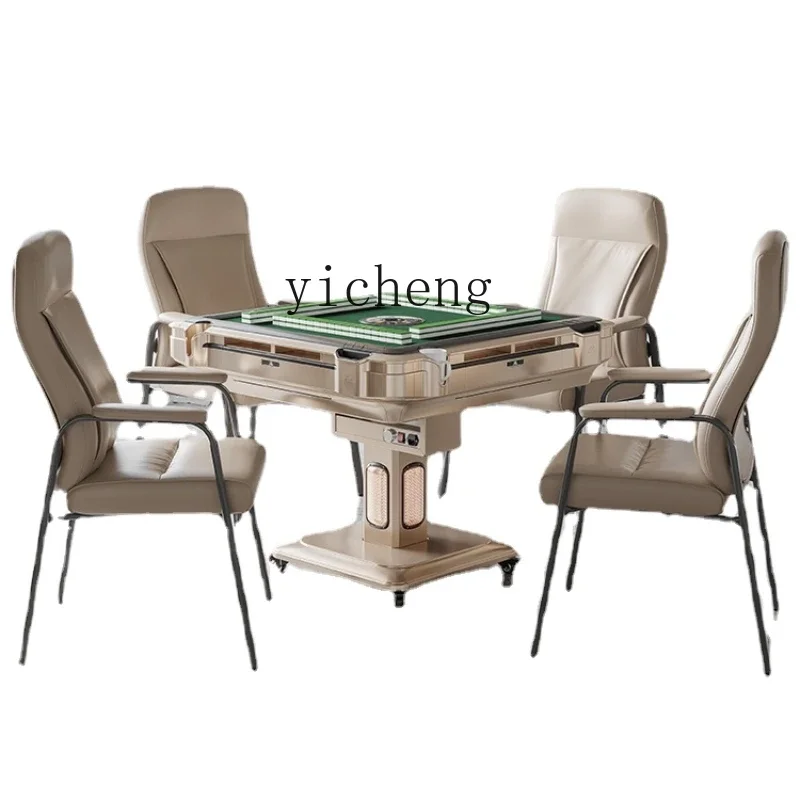 YY Executive Chair Five-Piece Set Mahjong Machine Automatic Household Bass Dining Table Dual-Use Folding