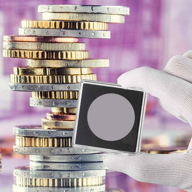 20 Pcs Silver Dollar Coin Holder, 2 X 2 Half Dollar Coin Holder Coin Capsule Coin Snap Plastic Coin Holder