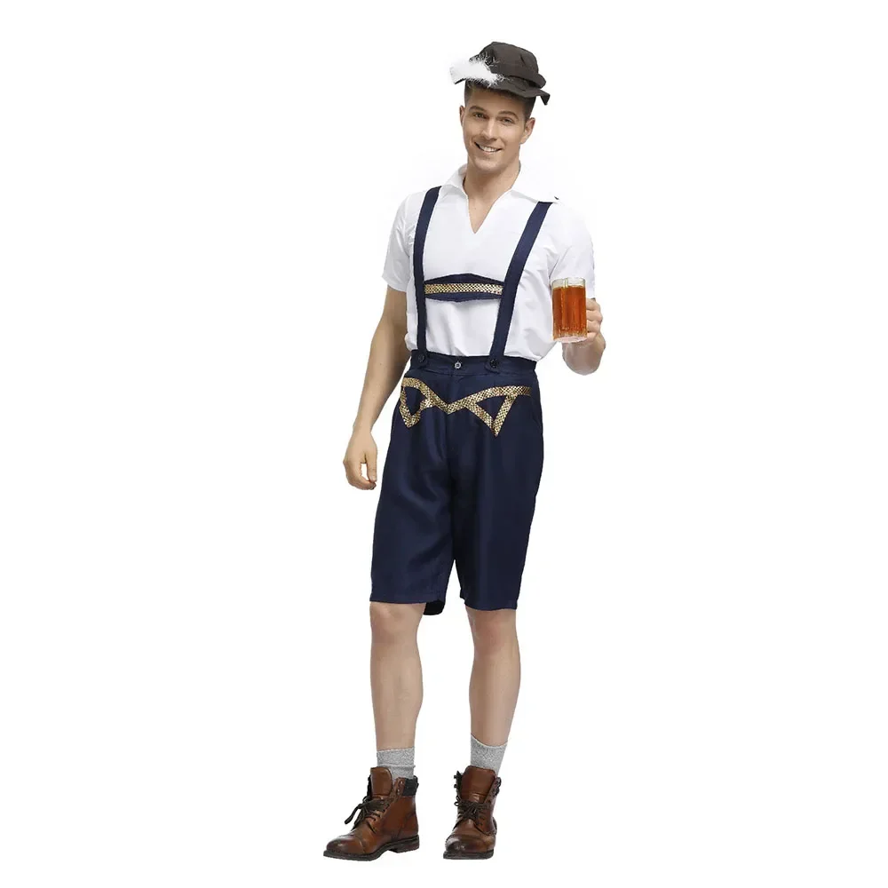 Alemão bávaro Octoberfest cerveja homens trajes adulto homem festival carnaval garçom trajes roupas plus size