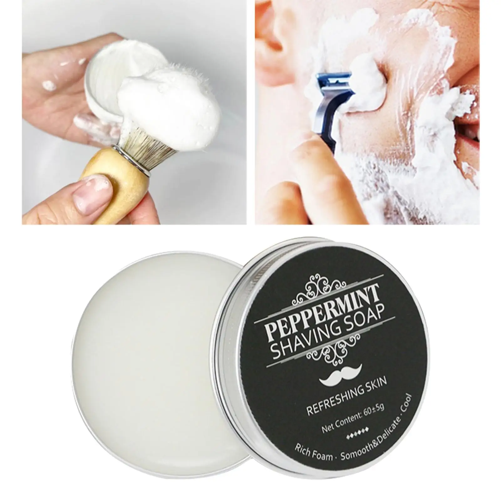 

Shaving Cream Foaming Lather for Barber Salon Face Cleaning Beard Shaving Soaps