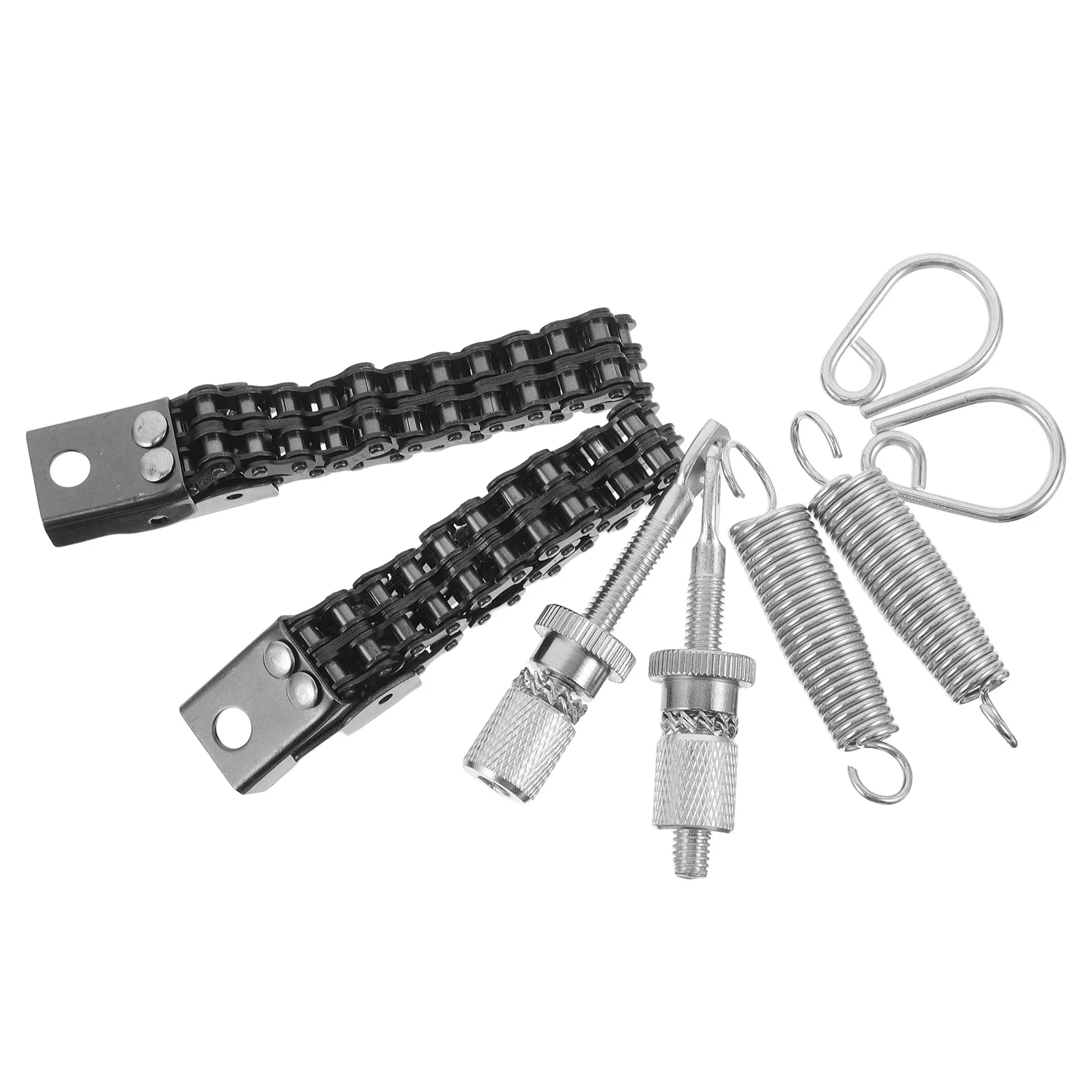 

1Set Bass Drum Pedal Replacement Parts Dual Chain Design Sturdy Tension Smooth Rebound Kick Pedal Spring Instrument Accessories