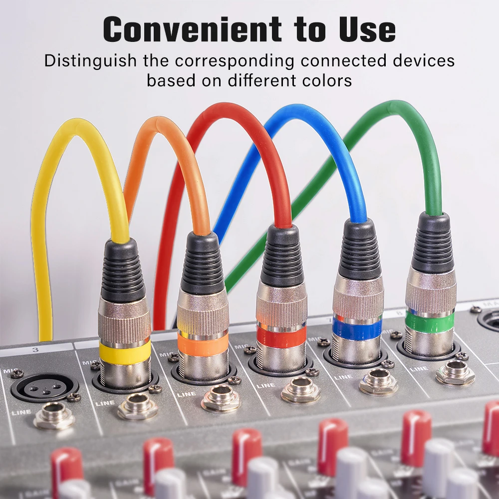 كابل XLR ملون عالي الجودة ذكر إلى أنثى OFC الصوت احباط + مضفر محمي لخلاط الميكروفون مكبر للصوت طويل 3m 5m 10m #6